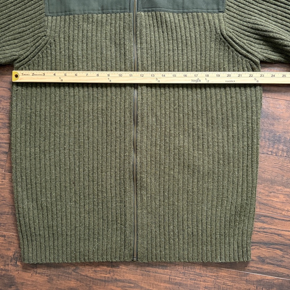 LL Bean Merino Lambswool Commando Men’s Ribbed Full Zip Sweater - Picture 6 of 12